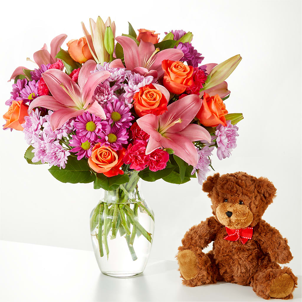 One and Only Bouquet and Bear Bundle – XOXO FLORALS & WINE, Newark OH