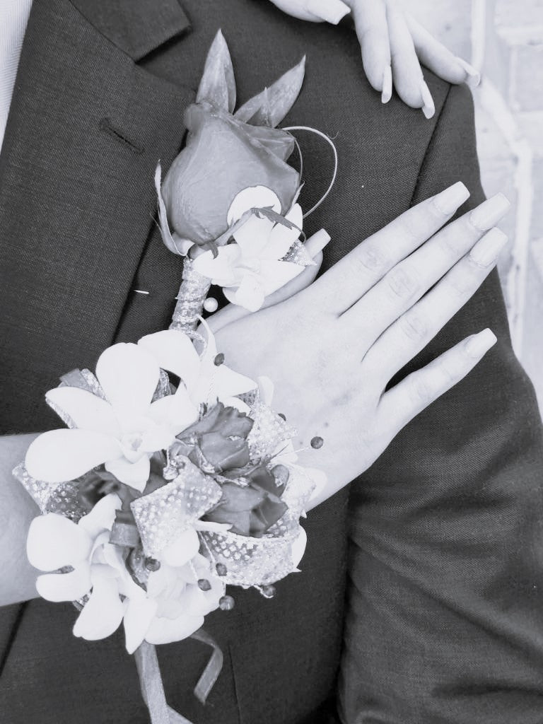 Rose color choice Blue Orchid Combo BOUTONNIERE ONLY!!! Magnetic bouts – XOXO FLORALS & WINE, Newark OH