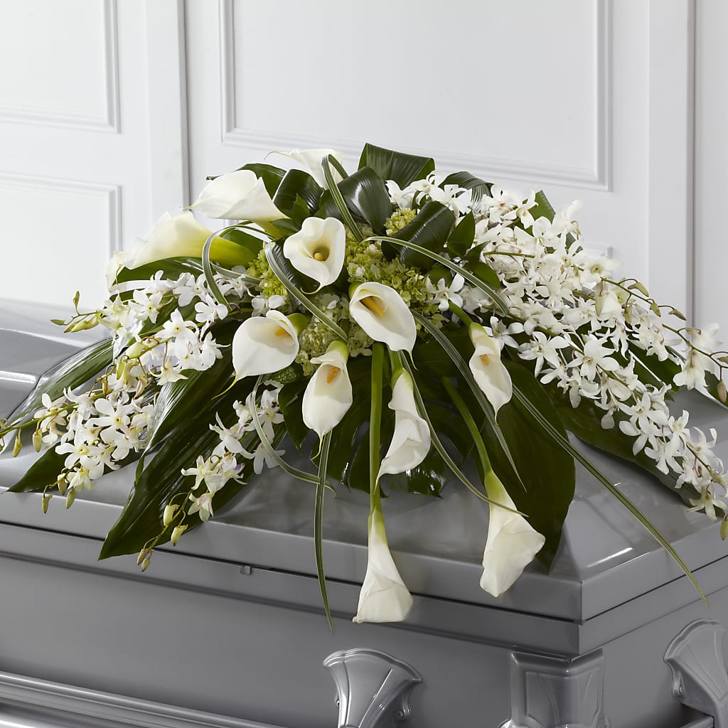 Angel Wings Casket Spray – XOXO FLORALS & WINE, Newark OH