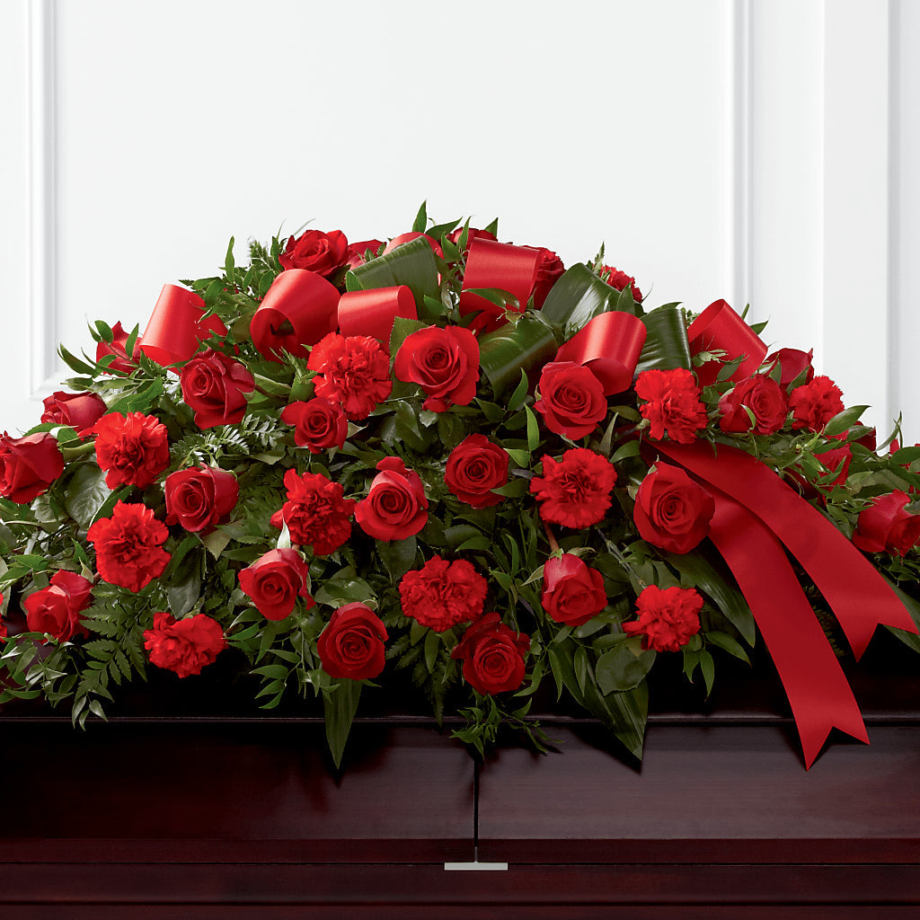 Tribute of Life Casket Spray – XOXO FLORALS & WINE, Newark OH