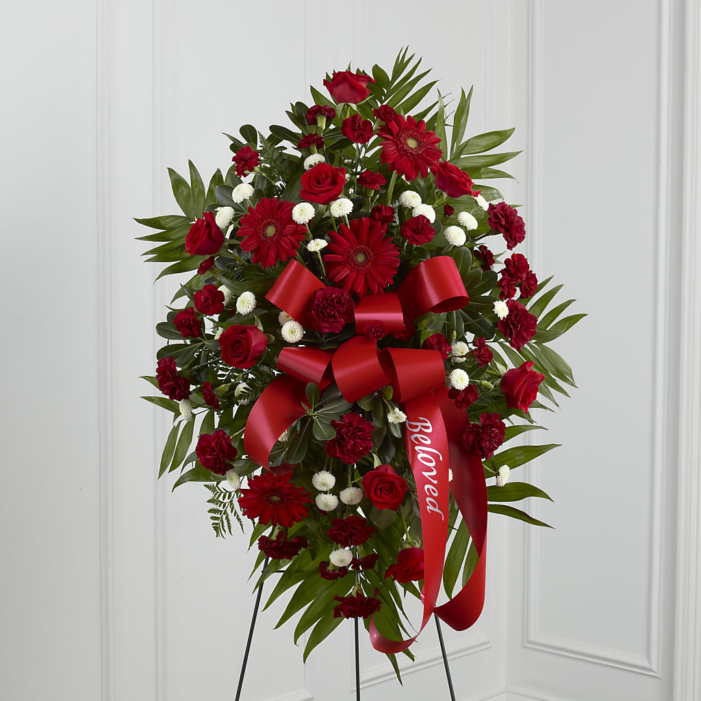Treasured Memories Standing Spray – XOXO FLORALS & WINE, Newark OH