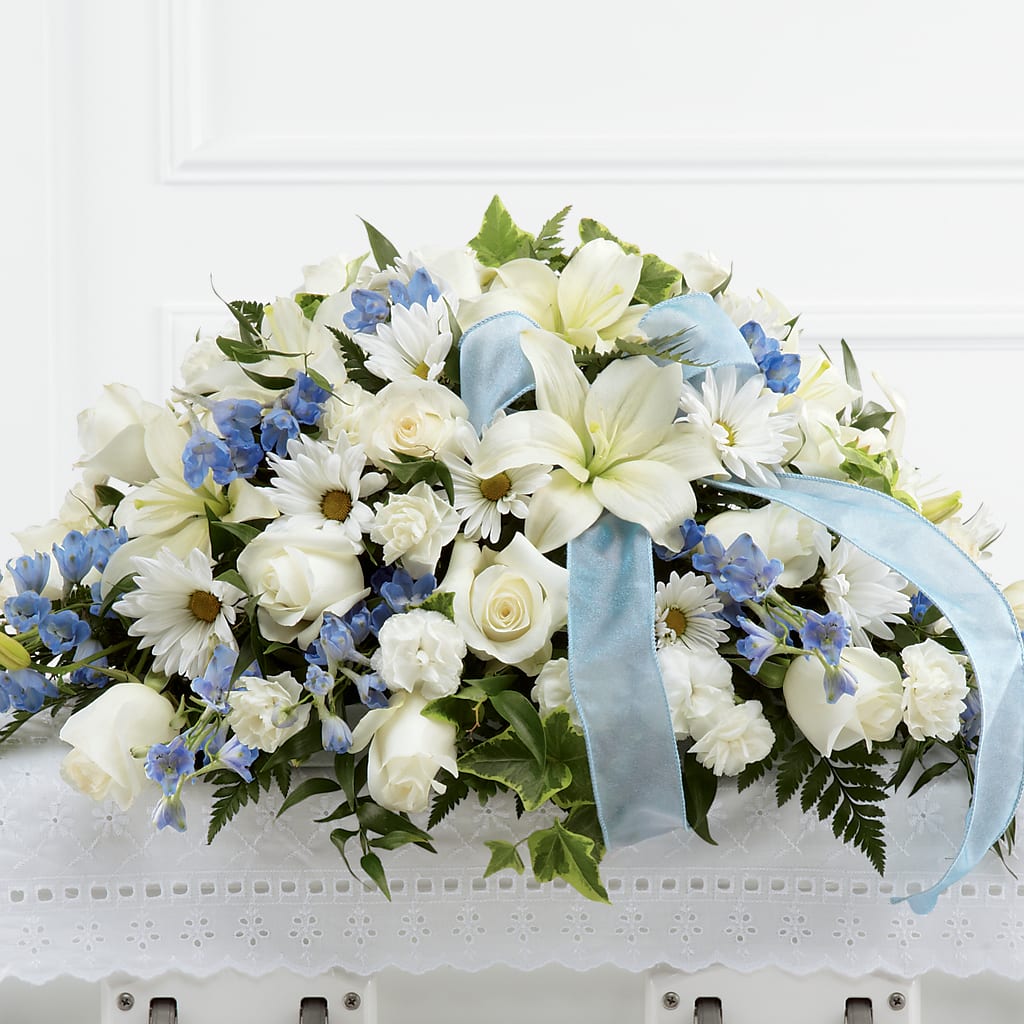 Tender Treasure Casket Spray – XOXO FLORALS & WINE, Newark OH