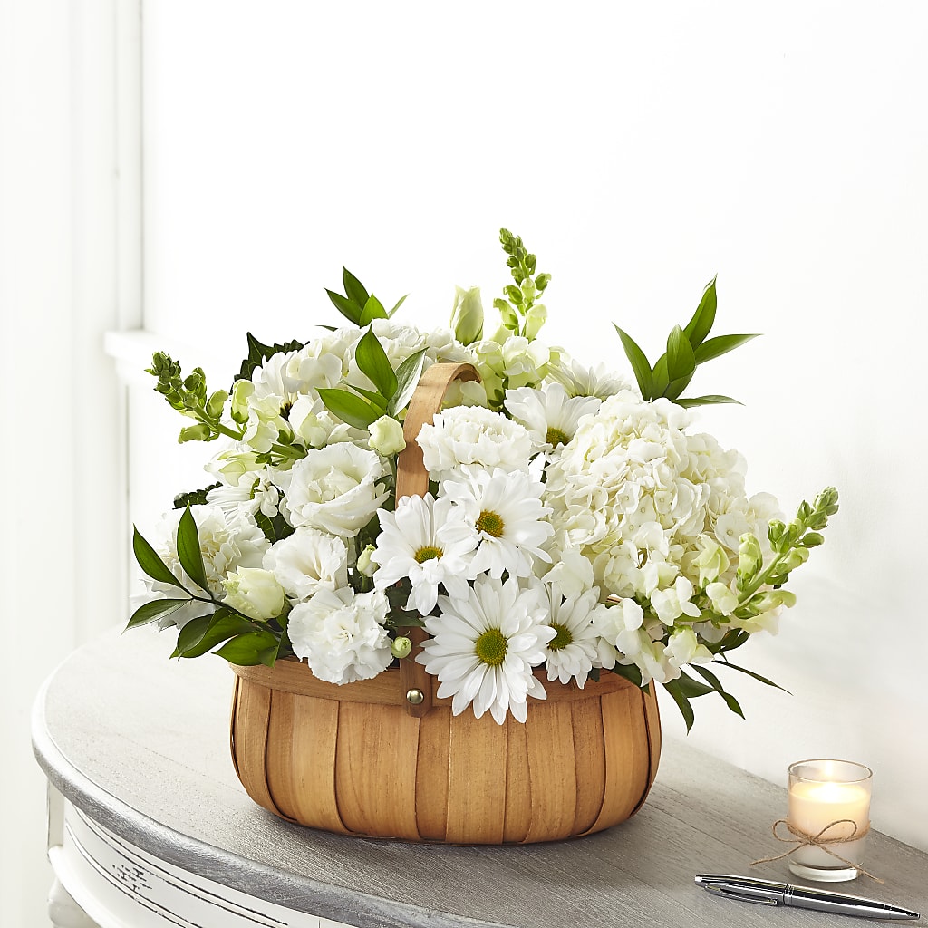 Pure Ivory Basket – XOXO FLORALS & WINE, Newark OH