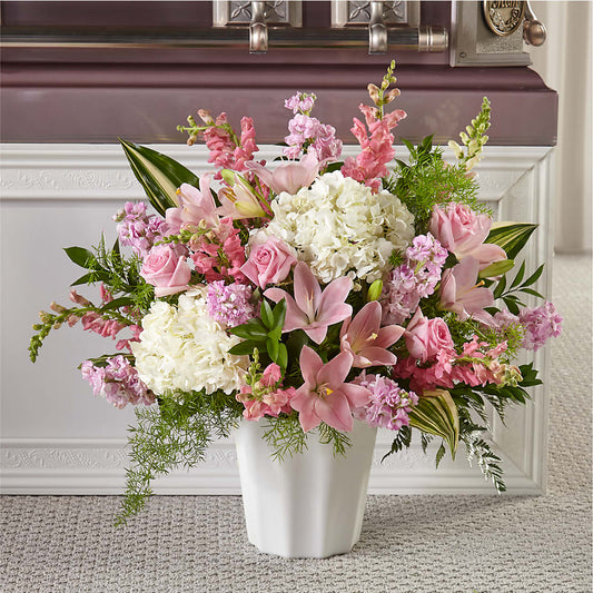 Simply Serene Floor Basket – XOXO FLORALS & WINE, Newark OH