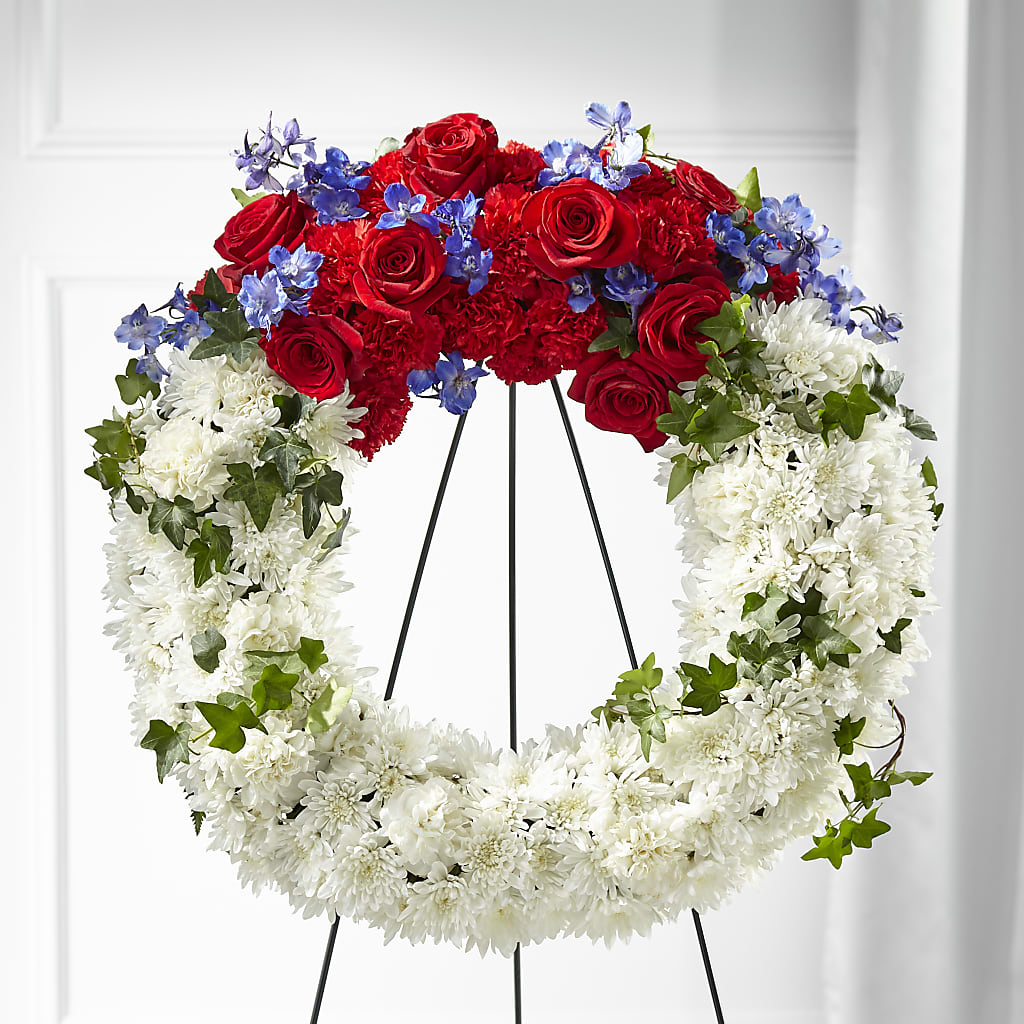Patriotic Passion Wreath – XOXO FLORALS & WINE, Newark OH