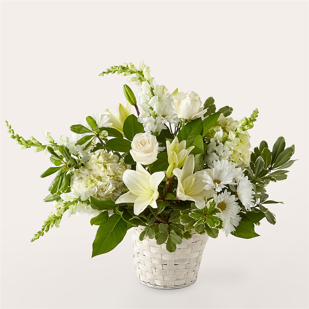 Ivory Elegance Floral Basket – XOXO FLORALS & WINE, Newark OH