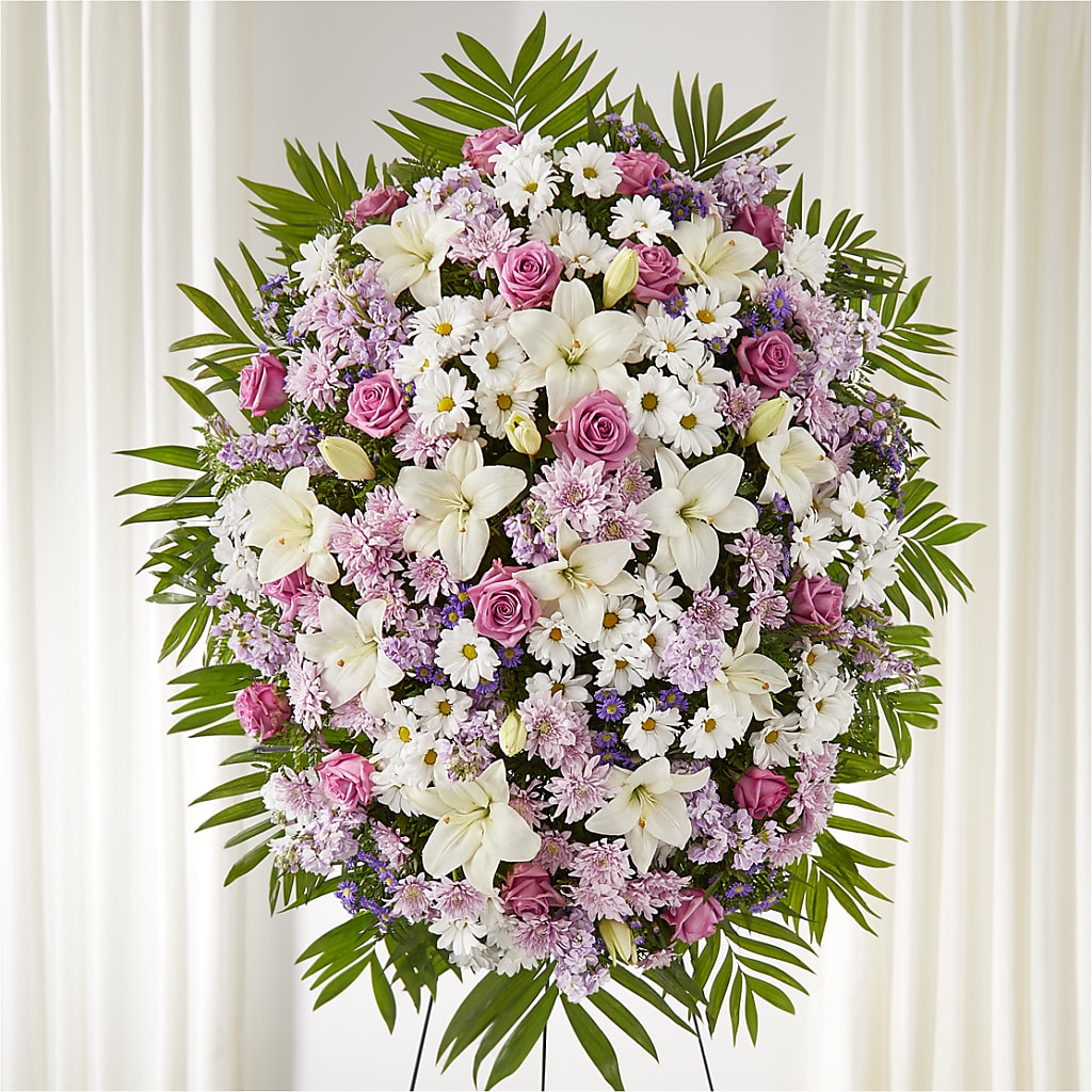 Surrounded by Love Standing Spray – XOXO FLORALS & WINE, Newark OH