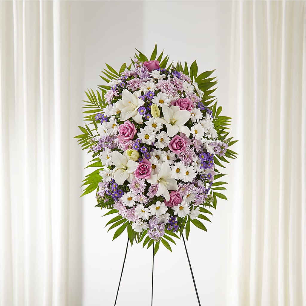 Surrounded by Love Standing Spray – XOXO FLORALS & WINE, Newark OH