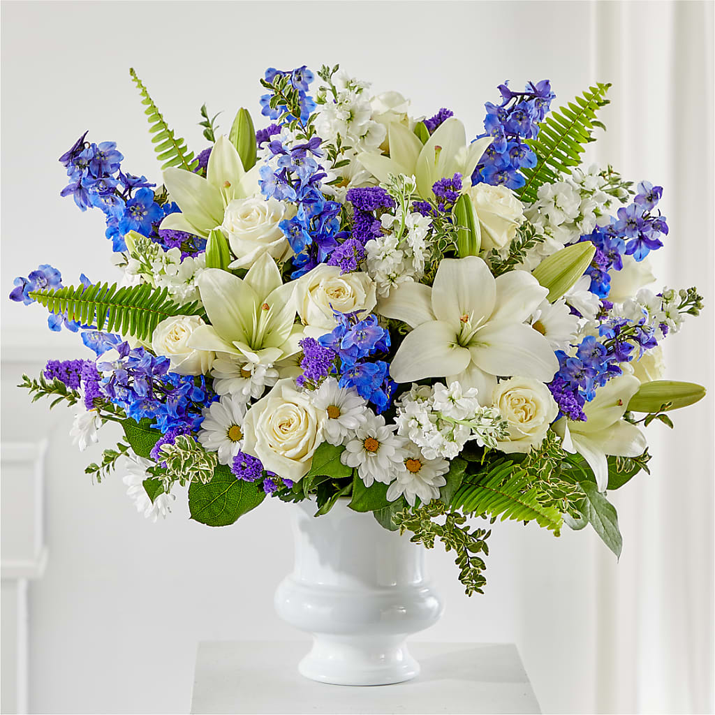 Expressions of Hope Urn Arrangement – XOXO FLORALS & WINE, Newark OH