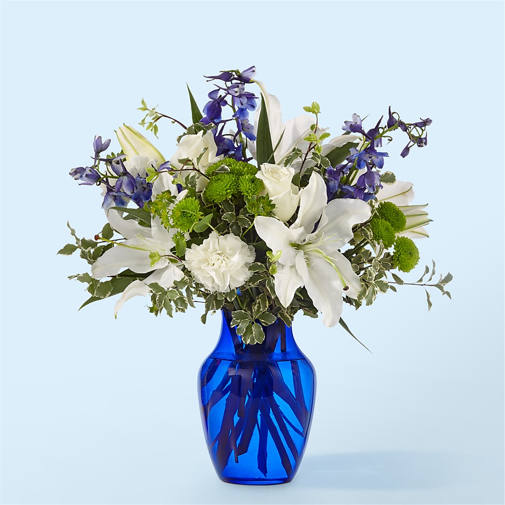 Santorini Bouquet – XOXO FLORALS & WINE, Newark OH