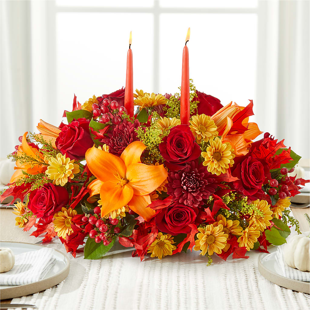 Autumn's Embrace Centerpiece – XOXO FLORALS & WINE, Newark OH