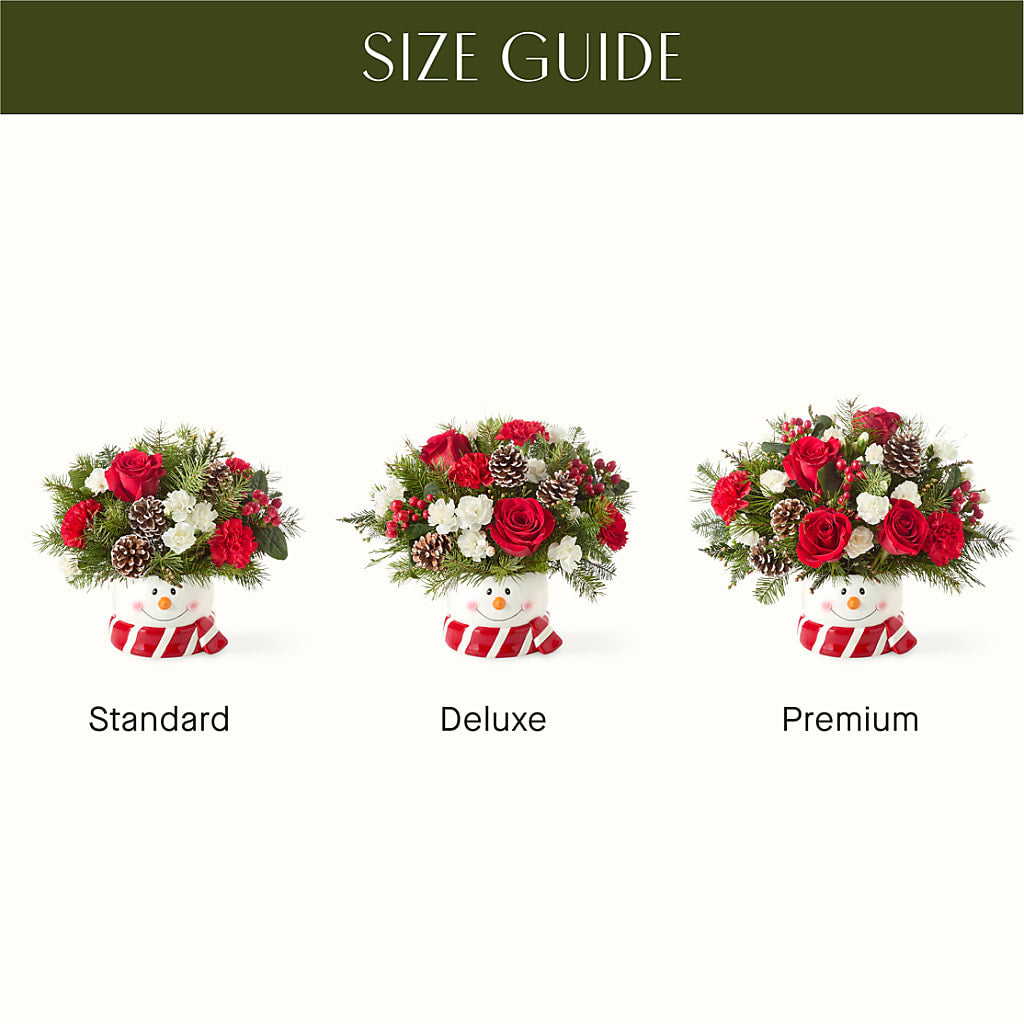 Jolly Snowman Bouquet – XOXO FLORALS & WINE, Newark OH