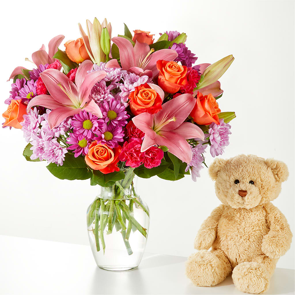 One and Only Bouquet and Bear Bundle – XOXO FLORALS & WINE, Newark OH