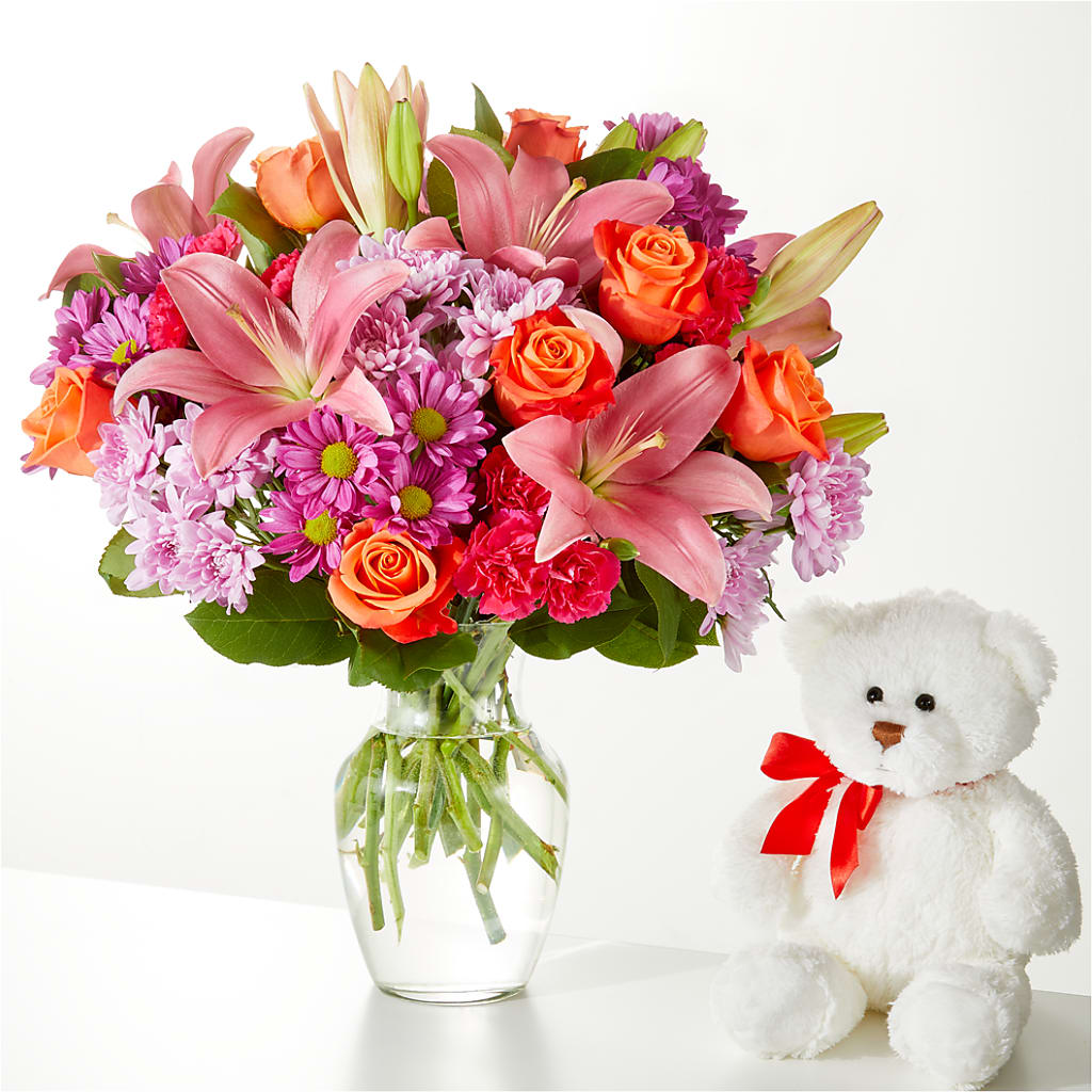 One and Only Bouquet and Bear Bundle – XOXO FLORALS & WINE, Newark OH