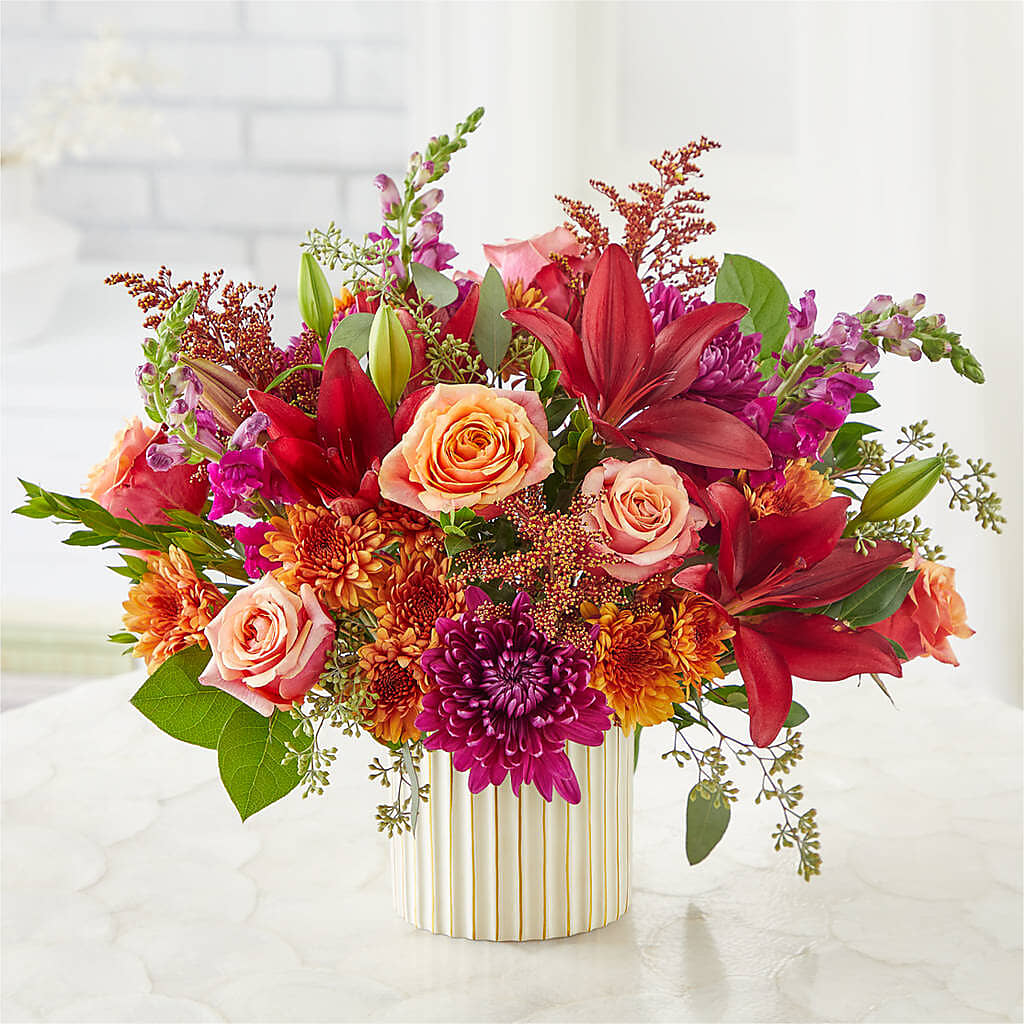 Burgundy Landscape Bouquet – XOXO FLORALS & WINE, Newark OH
