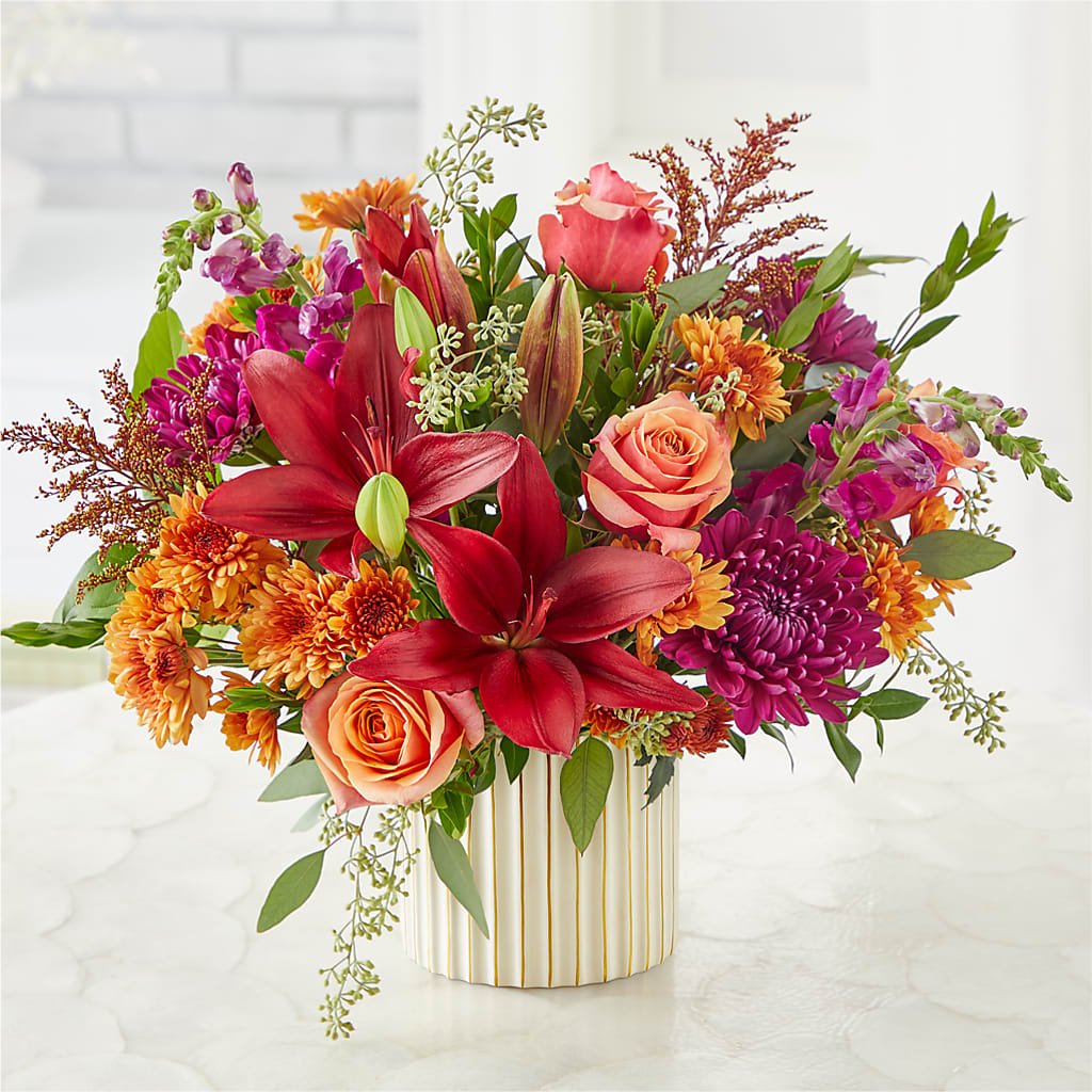 Burgundy Landscape Bouquet – XOXO FLORALS & WINE, Newark OH