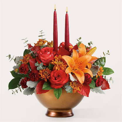 Fruits of Fall Centerpiece – XOXO FLORALS & WINE, Newark OH