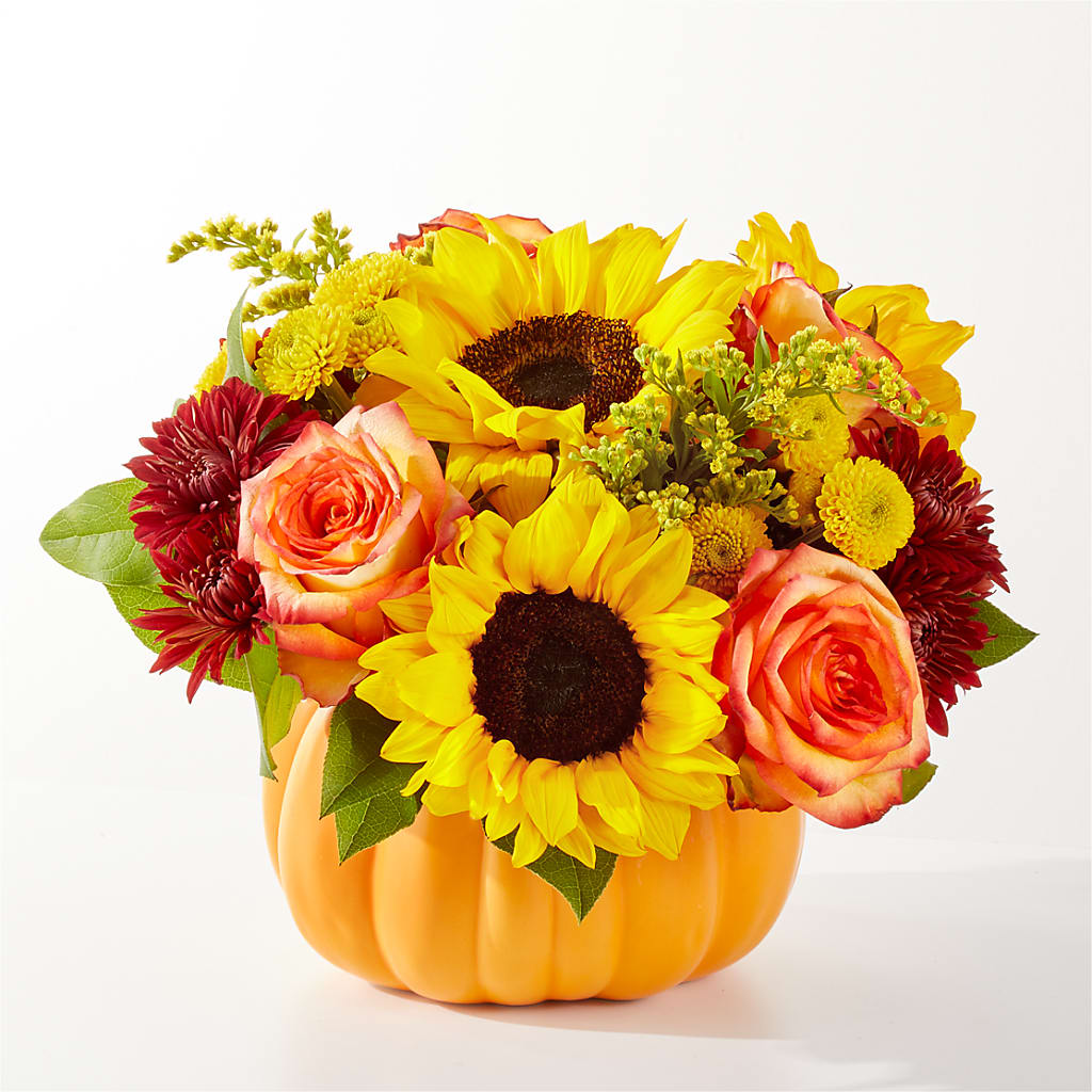 Golden Gourd Pumpkin Bouquet – XOXO FLORALS & WINE, Newark OH