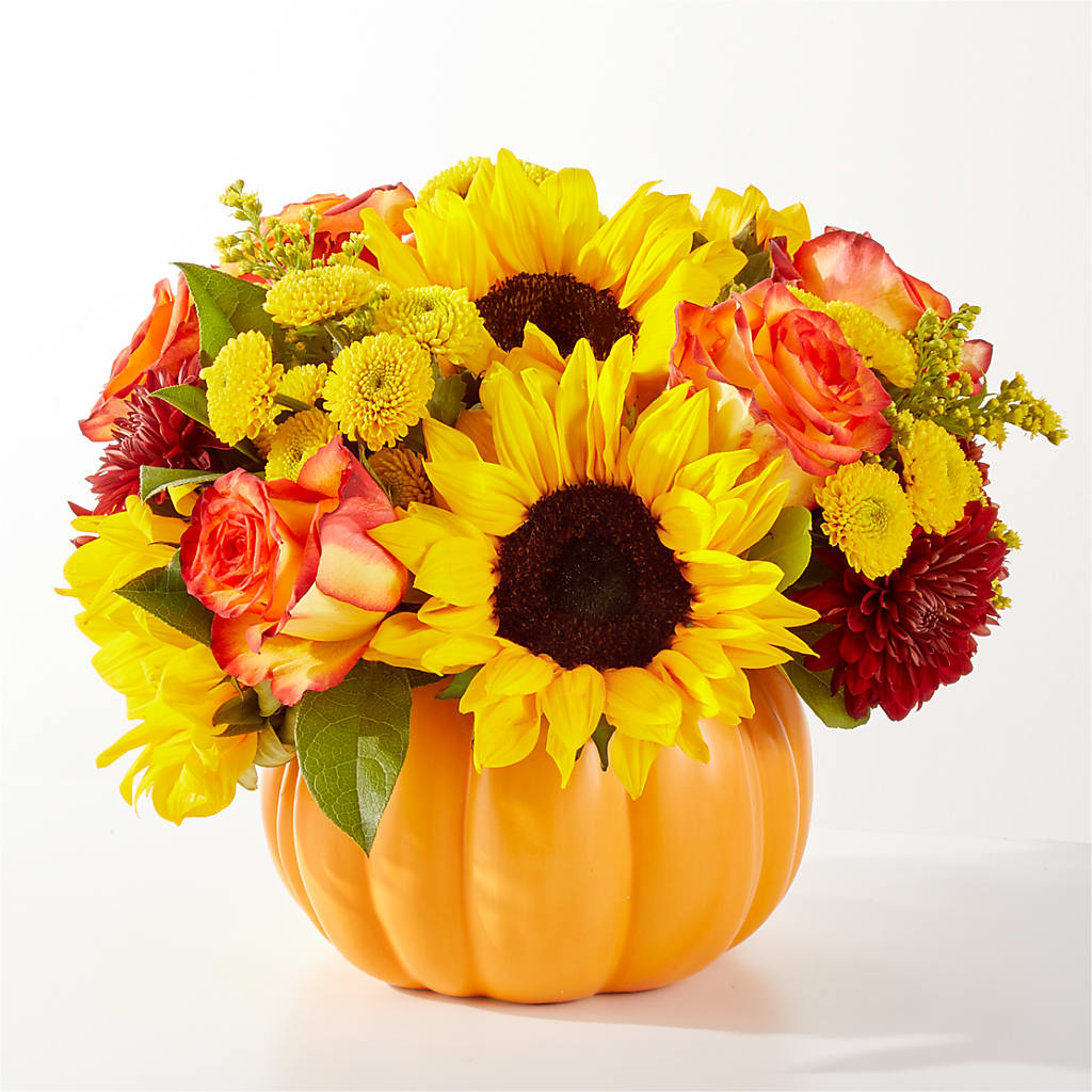 Golden Gourd Pumpkin Bouquet – XOXO FLORALS & WINE, Newark OH