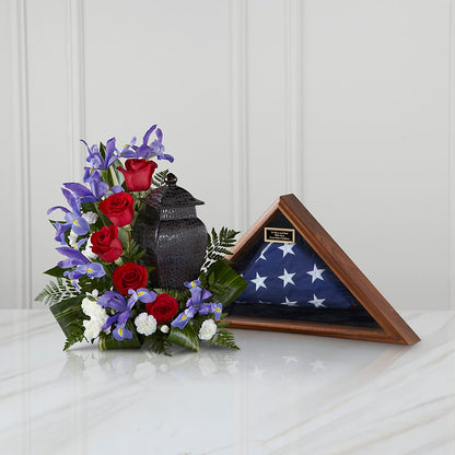 Patriotic Tribute Arrangement – XOXO FLORALS & WINE, Newark OH