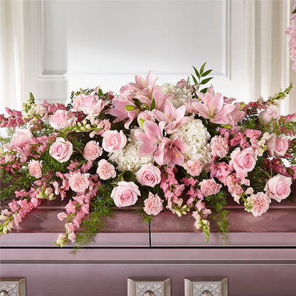 Life & Remembrance Casket Spray – XOXO FLORALS & WINE, Newark OH