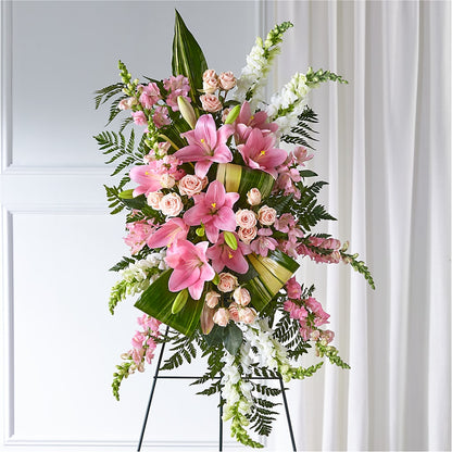 Elegant Embrace Standing Spray – XOXO FLORALS & WINE, Newark OH