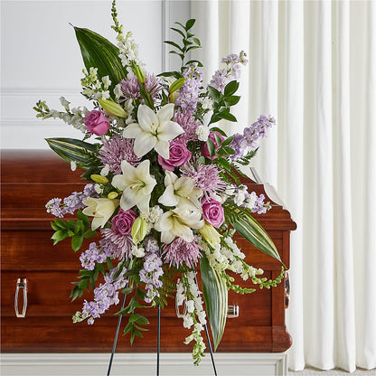Grateful Hearts Standing Spray – XOXO FLORALS & WINE, Newark OH