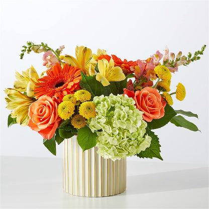 Autumn Sunshine Bouquet with Ivory Vase – XOXO FLORALS & WINE, Newark OH