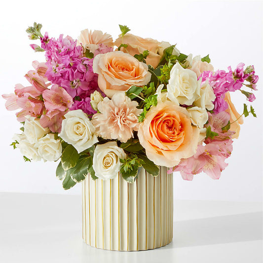 Paradise Bouquet with Ivory Vase – XOXO FLORALS & WINE, Newark OH