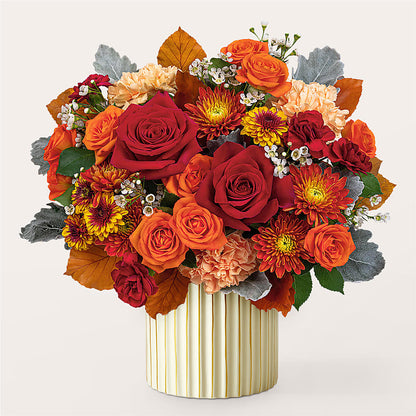 Merlot Bouquet with Ivory Vase – XOXO FLORALS & WINE, Newark OH