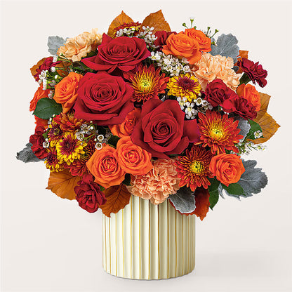 Merlot Bouquet with Ivory Vase – XOXO FLORALS & WINE, Newark OH