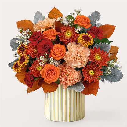 Merlot Bouquet with Ivory Vase – XOXO FLORALS & WINE, Newark OH