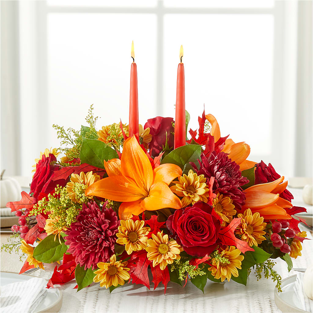 Autumn's Embrace Centerpiece – XOXO FLORALS & WINE, Newark OH