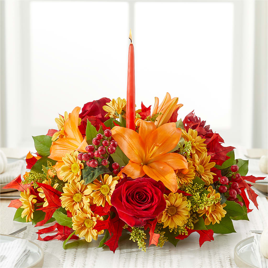 Autumn's Embrace Centerpiece – XOXO FLORALS & WINE, Newark OH