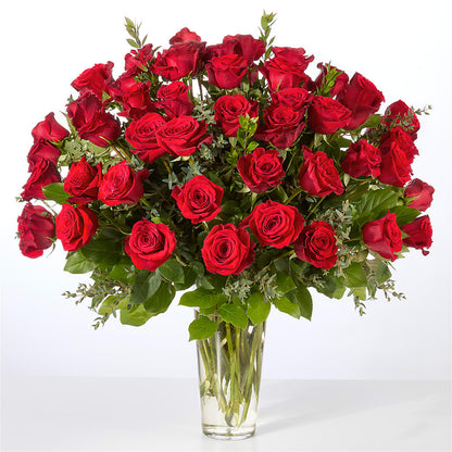 Forever Yours Fifty Stem Red Rose Bouquet – XOXO FLORALS & WINE, Newark OH