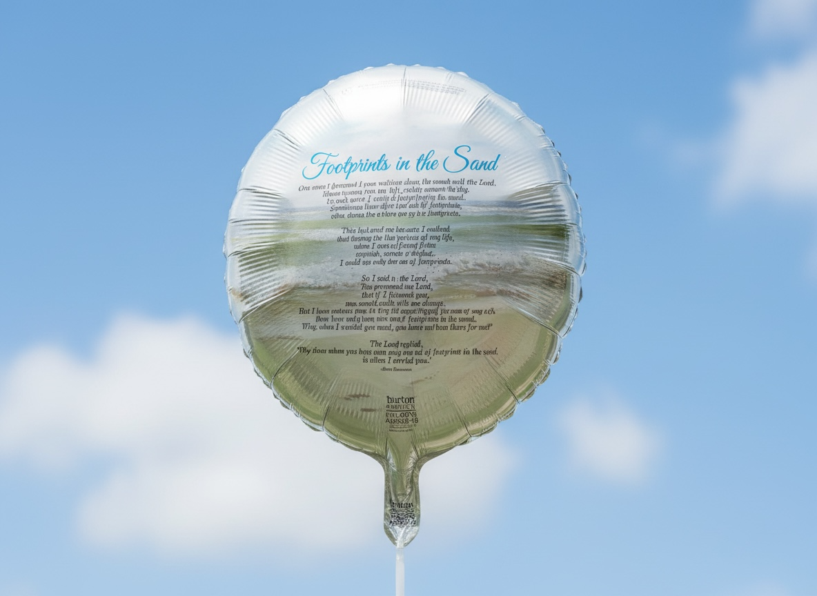 Sympathy Balloon Footprints In The Sand – XOXO FLORALS & WINE, Newark OH
